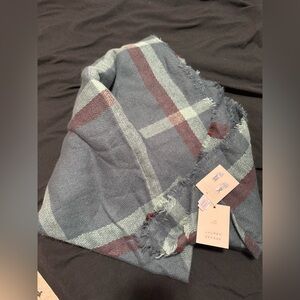 LC Lauren Conrad Green Plaid Blanket Scarf